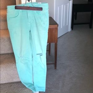 Teal AE Skinny jeans